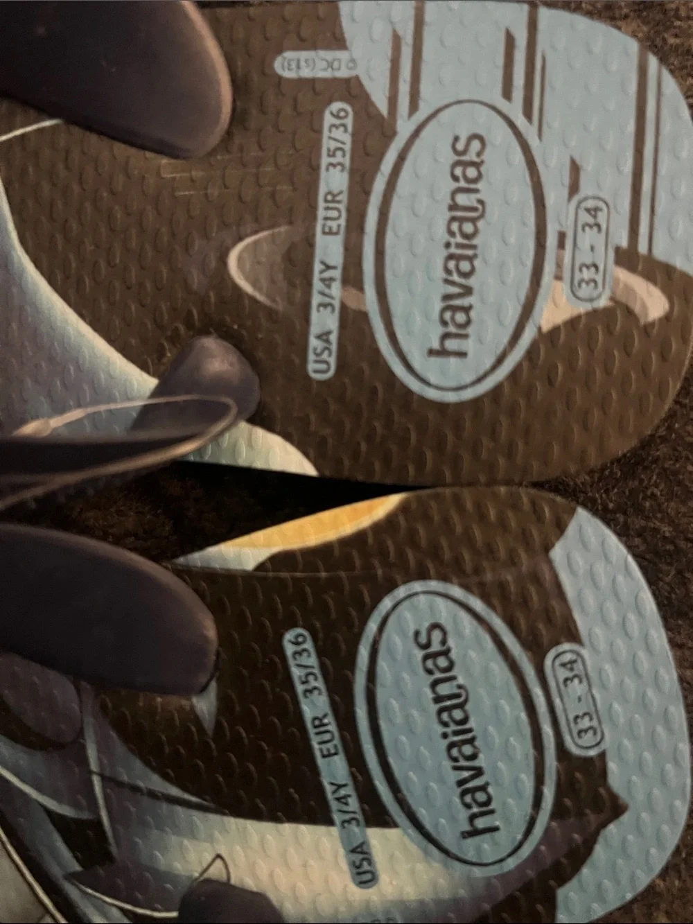 Havaianas Kids Batman Flip Flops - Navy & Light Blue 3/4